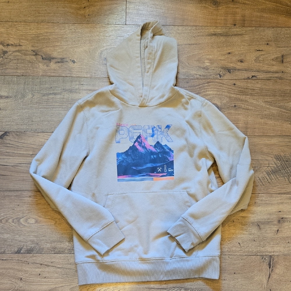 Tek Gear Beige Mountain Graphic Hoodie